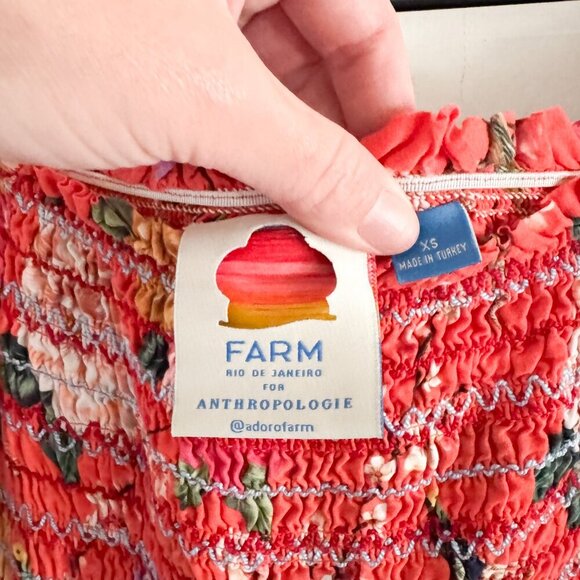 Farm Rio Orange Floral Paraiso Off Shoulder Jumpsuit XS - Picture 5 of 7
